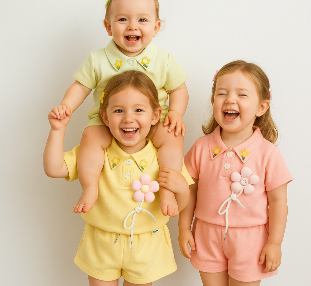 FloraLune Sommer-Set für Mädchen – Leicht & Stilvoll | Größe 1–4 Jahre