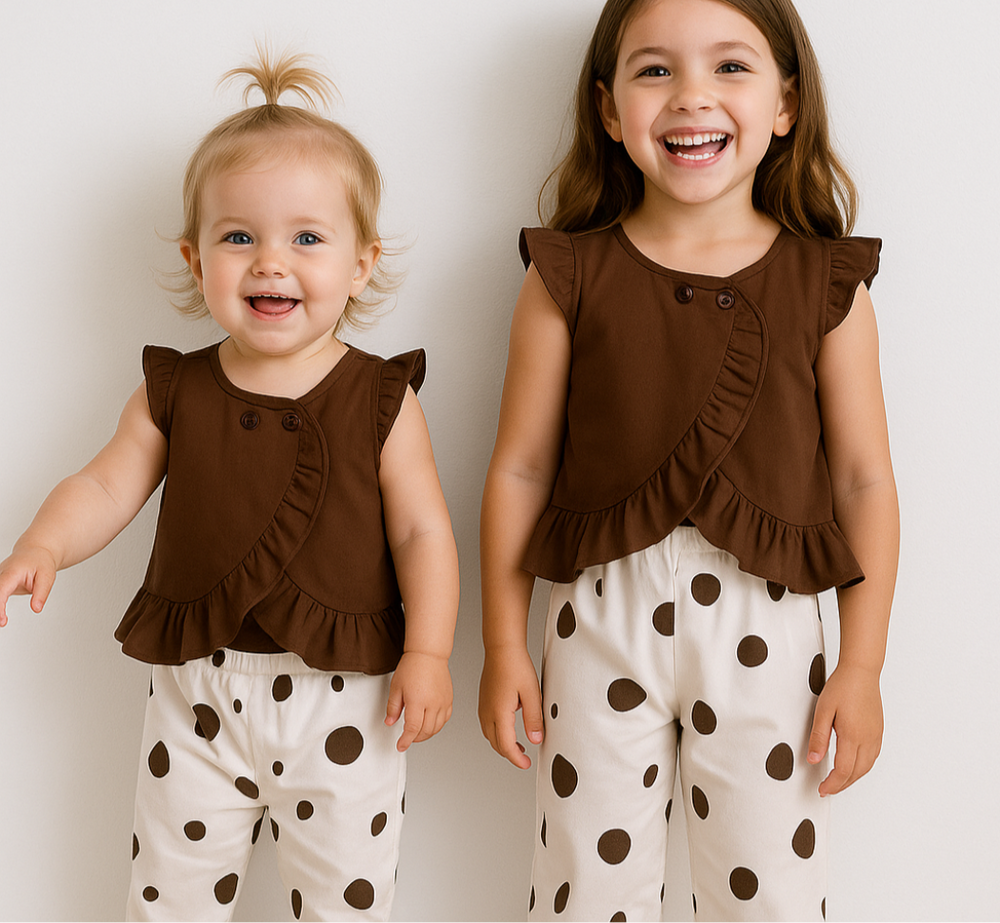 SunnyBud Sommer-Set – Atmungsaktive Baumwolle für kühle, bequeme Kids | Größe 2–8 Jahre