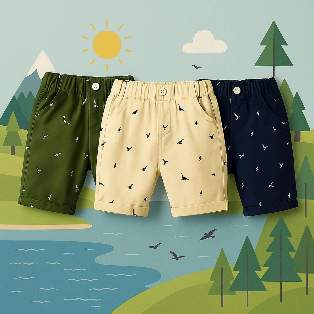 Kinder Sommershorts – Leicht & Komfortabel mit Verspieltem Muster | 2-7 J.