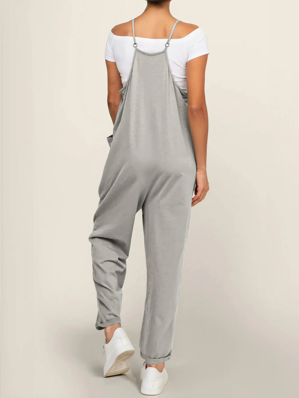 Umstandsjumpsuit mit großen Taschen – lockere Passform, weicher Baumwollmix | Schwangerschaftsmode