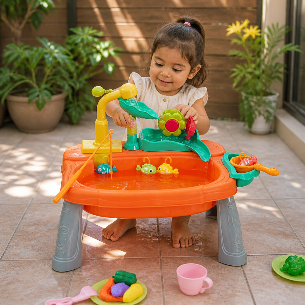 Kinderspielküche mit echter Wasserfunktion – auf Kinderhöhe für Rollenspiele