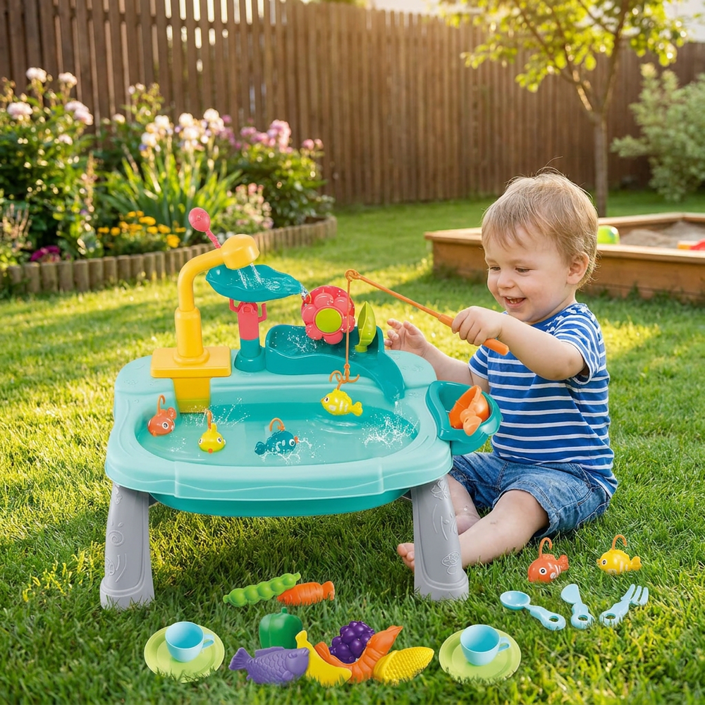Kinderspielküche mit echter Wasserfunktion – auf Kinderhöhe für Rollenspiele