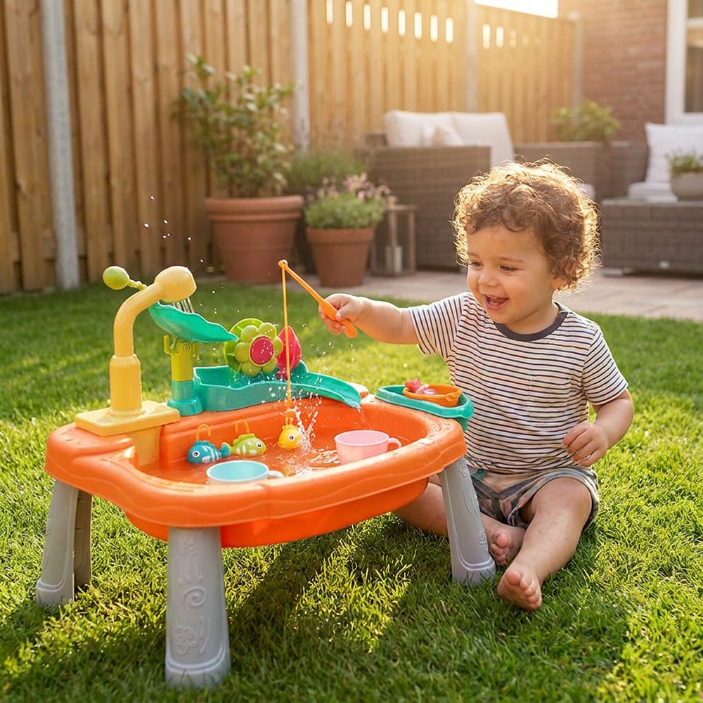 Kinderspielküche mit echter Wasserfunktion – auf Kinderhöhe für Rollenspiele