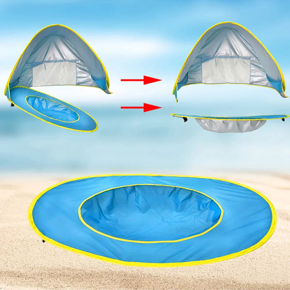 SunShade BabyTent™ – Tragbares Strandzelt mit Planschbecken und UV-Schutz für Babys