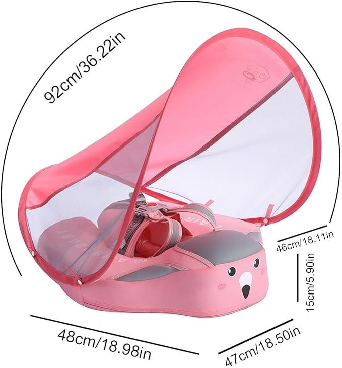 Sicherer Baby Schwimmtrainer mit UV-Sonnendach – Komfortabel & CE-Zertifiziert für 3–24 Monate