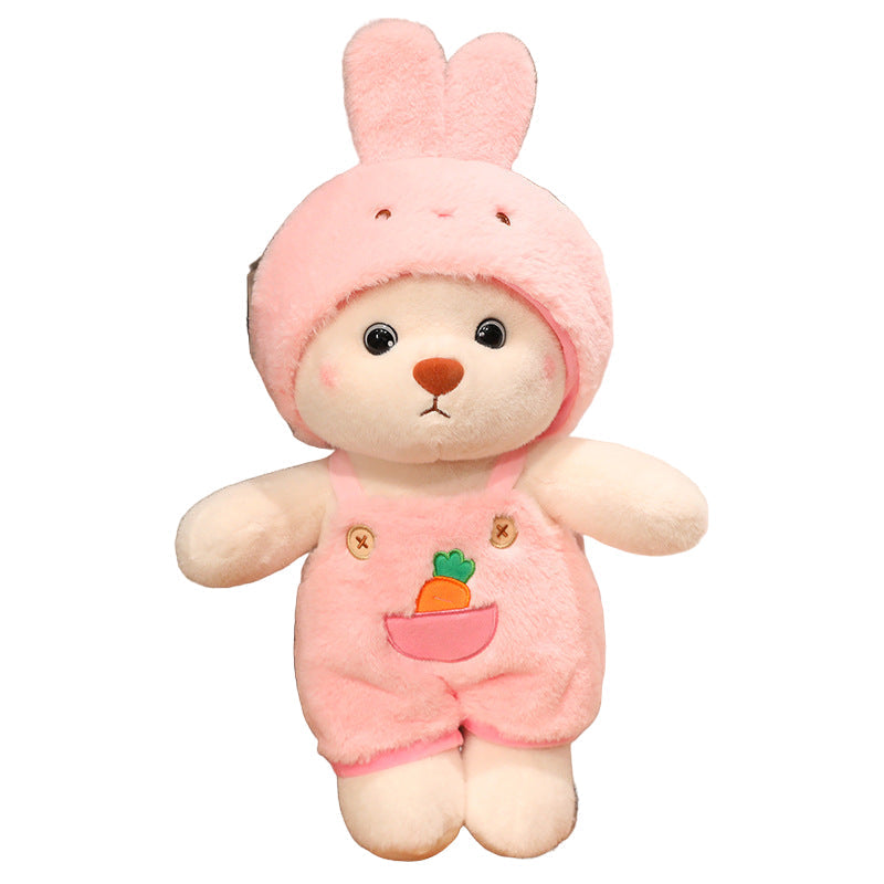 Plüsch-Teddybär 2-in-1 mit abnehmbarer Mütze – weiche Füllung, Handwäsche | Stofftier