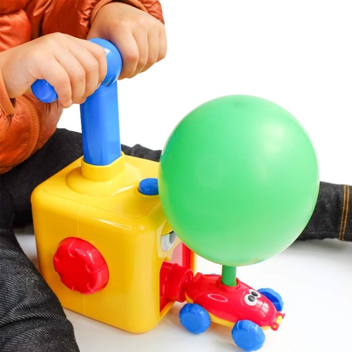 TurboPop Luftgepumpter Spielzeugwagen – Pädagogisch & Schnell für Kinder ab 2 Jahren