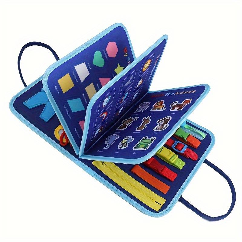 Interaktives Montessori Buch für Kinder – Lernen & Spielen mit Schnürsenkeln, Reißverschlüssen und Knöpfen ab 2 Jahren