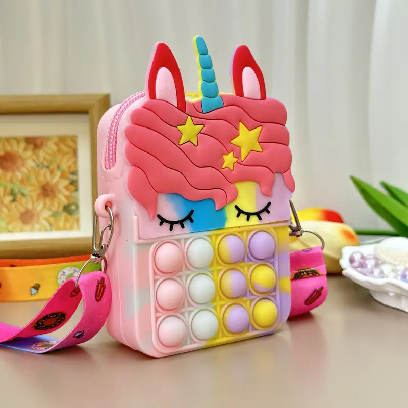 SparkleUnicorn Pop-it Rucksack – Magischer Einhorn-Rucksack für Kinder | Stressabbauend & Spielerisch