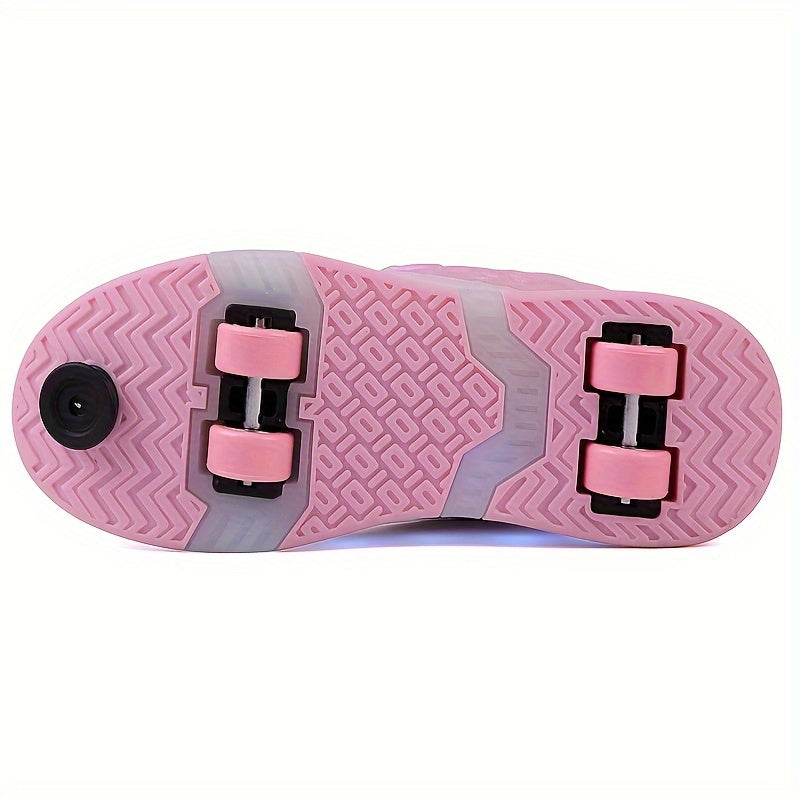 GlowSkate LED Rollschuh Sneaker mit Flügeln – Mädchen | Gr. 29-37