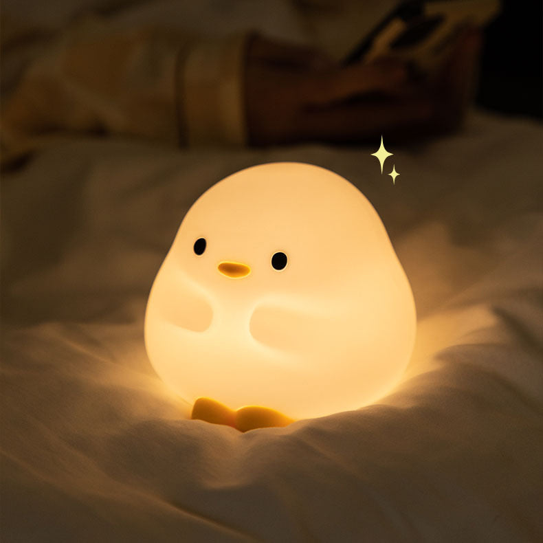 Nachtlicht Ente mit Touch-Bedienung – USB-aufladbar, warmes Licht, Silikon | Kinderzimmerlampe
