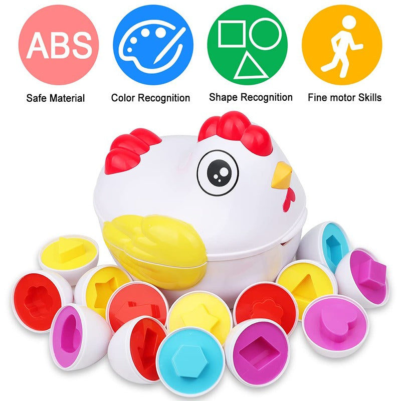 Lehrreiches Eier-Puzzle – Farben & Formen Sortierspiel für Kinder