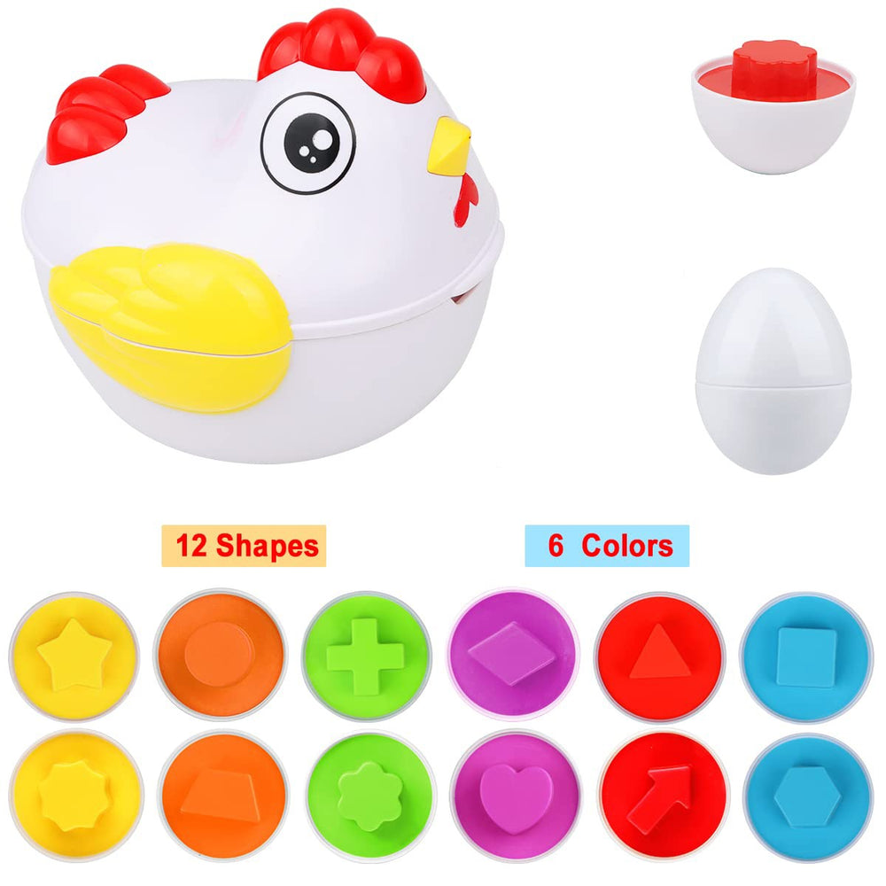Lehrreiches Eier-Puzzle – Farben & Formen Sortierspiel für Kinder