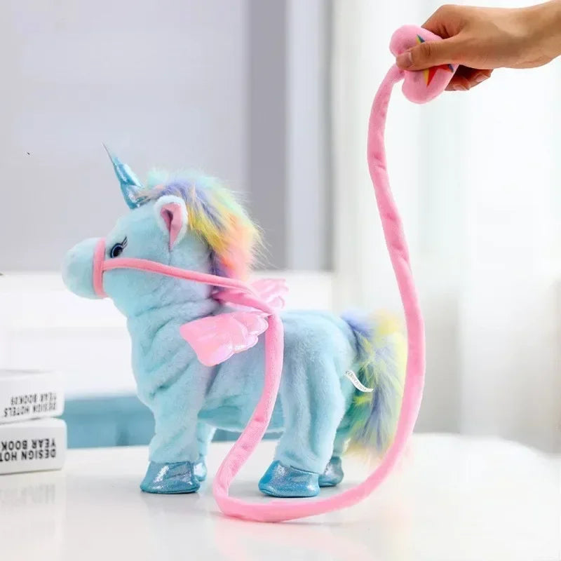 Interaktive Einhorn-Plüschfigur – Singt & Geht Selbstständig – Perfektes Geschenk für Kinder (ab 2 Jahren)