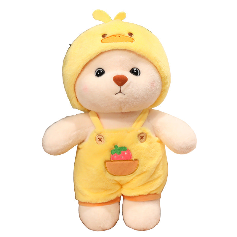 Plüsch-Teddybär 2-in-1 mit abnehmbarer Mütze – weiche Füllung, Handwäsche | Stofftier