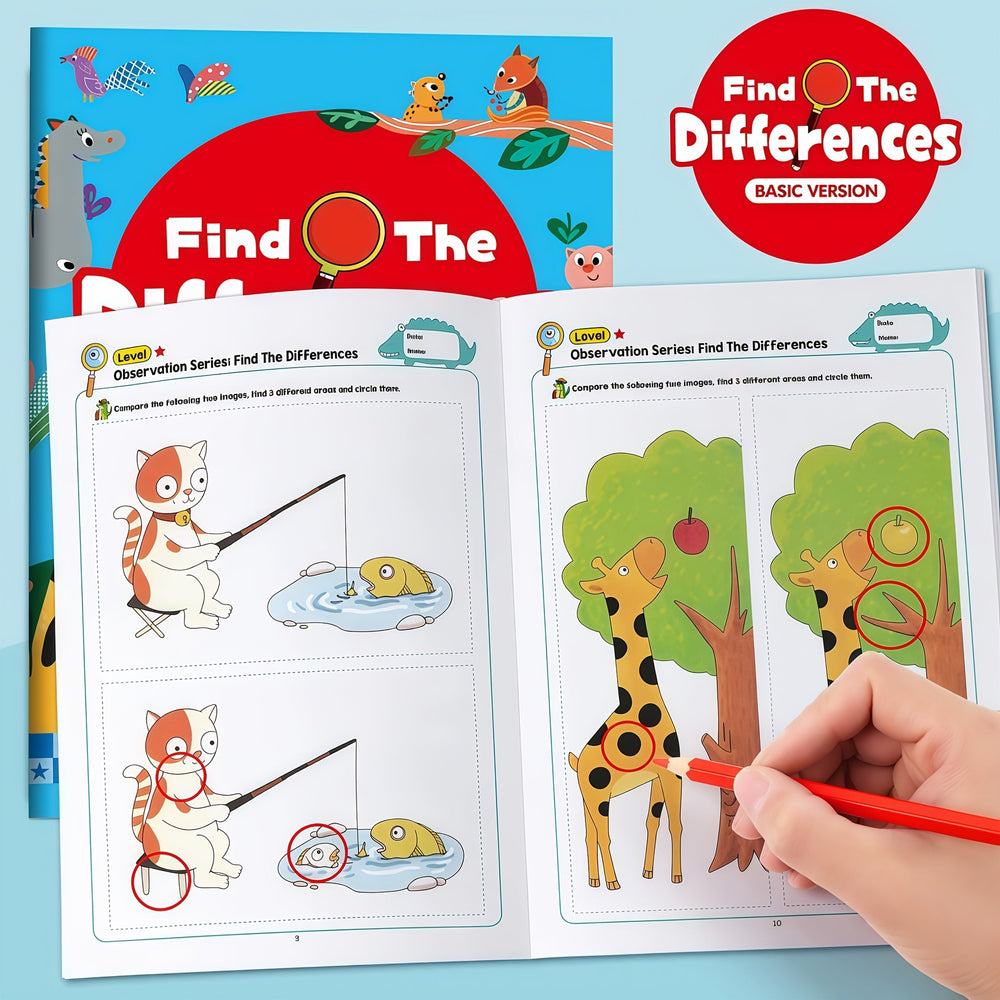 Fehler Suchen Aktivitätsbuch – 2er-Pack Lernpuzzlebuch für Kinder