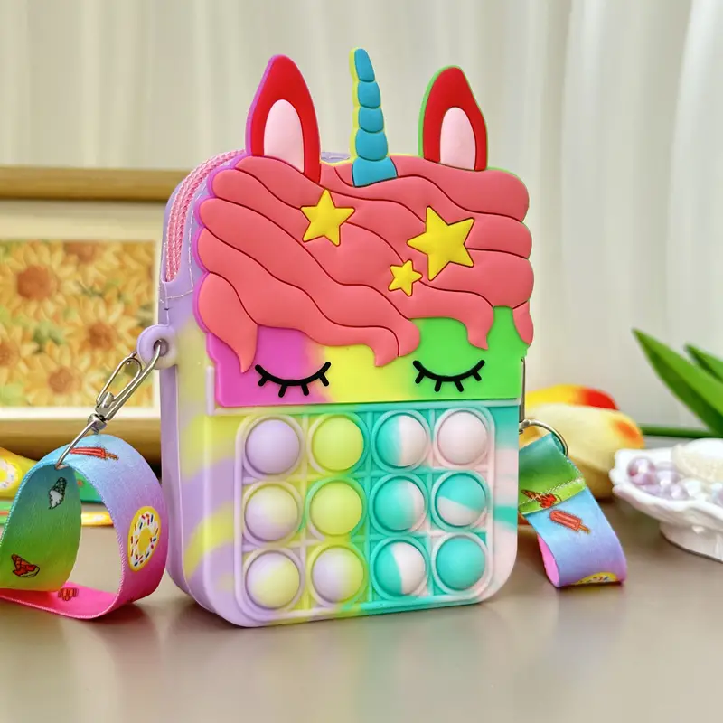 SparkleUnicorn Pop-it Rucksack – Magischer Einhorn-Rucksack für Kinder | Stressabbauend & Spielerisch