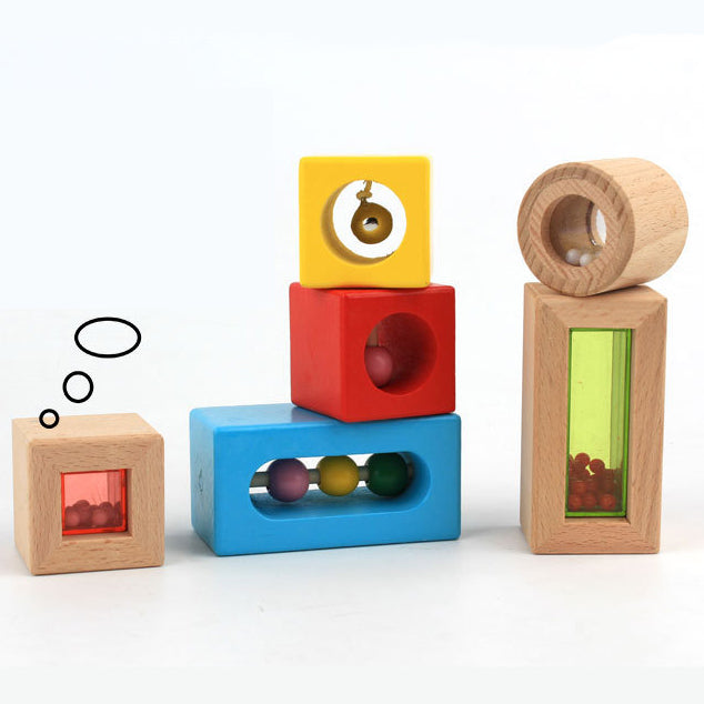 Holz-Stapelbausteine für Baby & Kleinkind – Pädagogisches Spielzeug für kreatives Bauen ab 1 Jahr