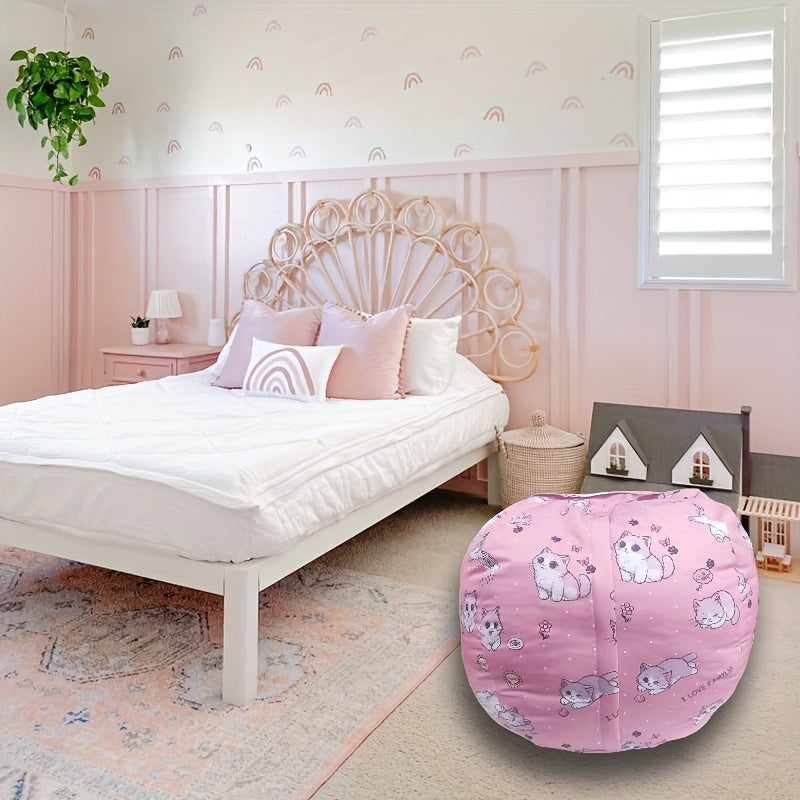 Kitty Bean Bag Hülle – Kuscheltiere Verstauen & Weiches Sitzkissen für Kinder