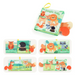 Stoffbuch für Babys mit Schwänzchen – Geräusche, Baumwolle, 15x14 cm | Sensorikspielzeug