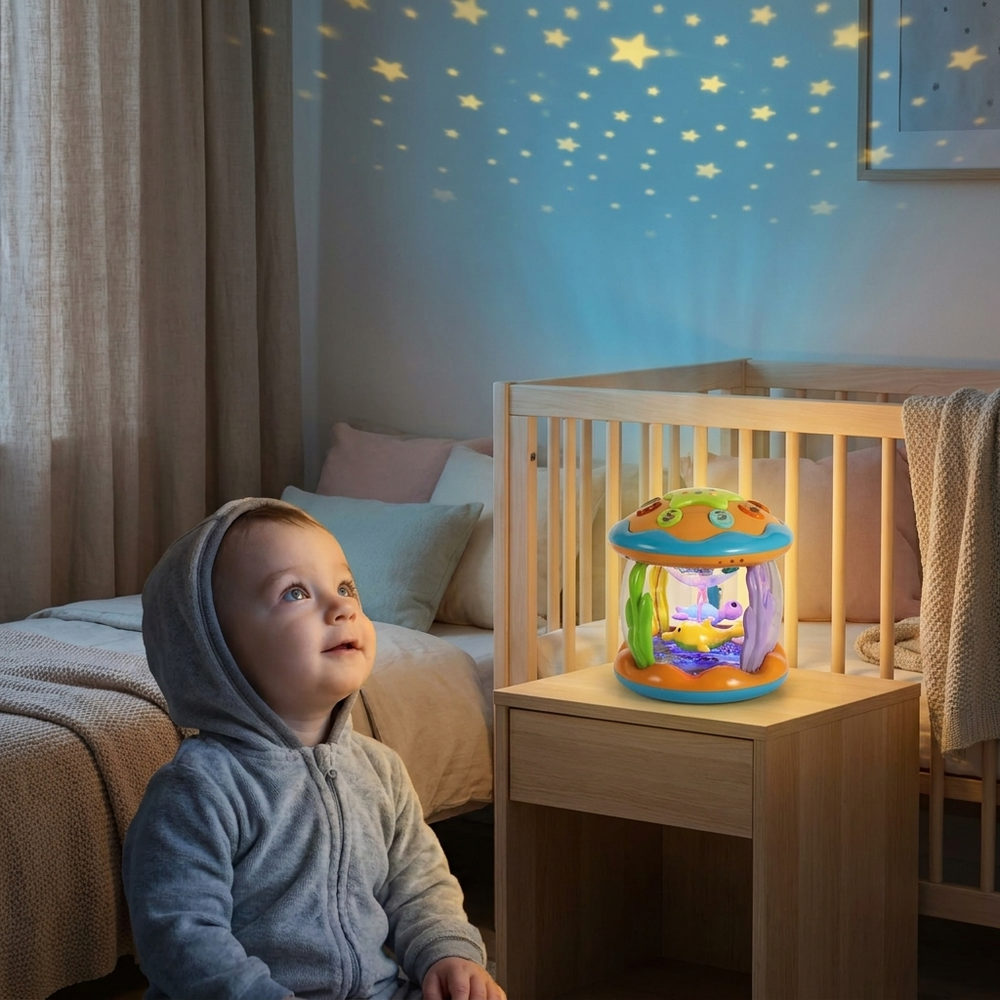 Sternenprojektor-Nachtlicht für Babys – Beruhigendes Nachtlicht mit Musik