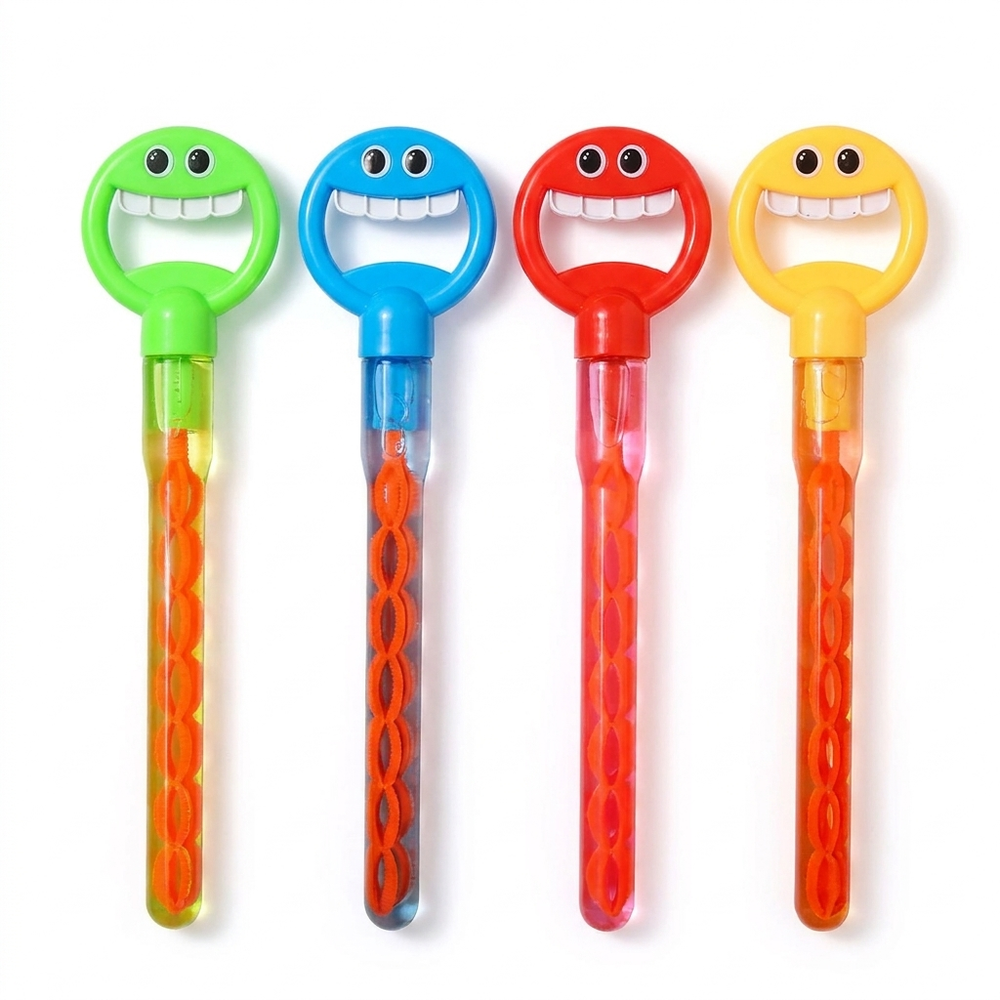 Seifenblasenstab mit 32 Löchern – Smiley-Seifenblasenmacher für besonders viele Blasen (2er-Pack)