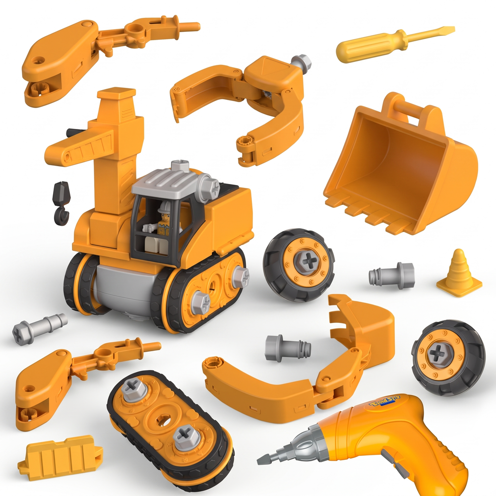 Constructo Kids Ingenieur-Set, Bauspielzeug mit Werkzeug für Kinder
