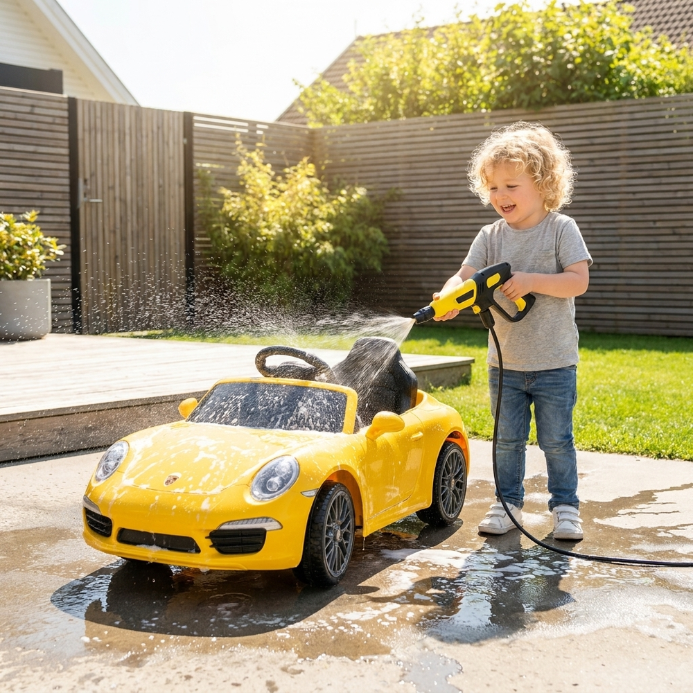 Autowaschanlage-Spielset für Kinder – Funktionierender Wassersprüher & fantasievolles Rollenspiel
