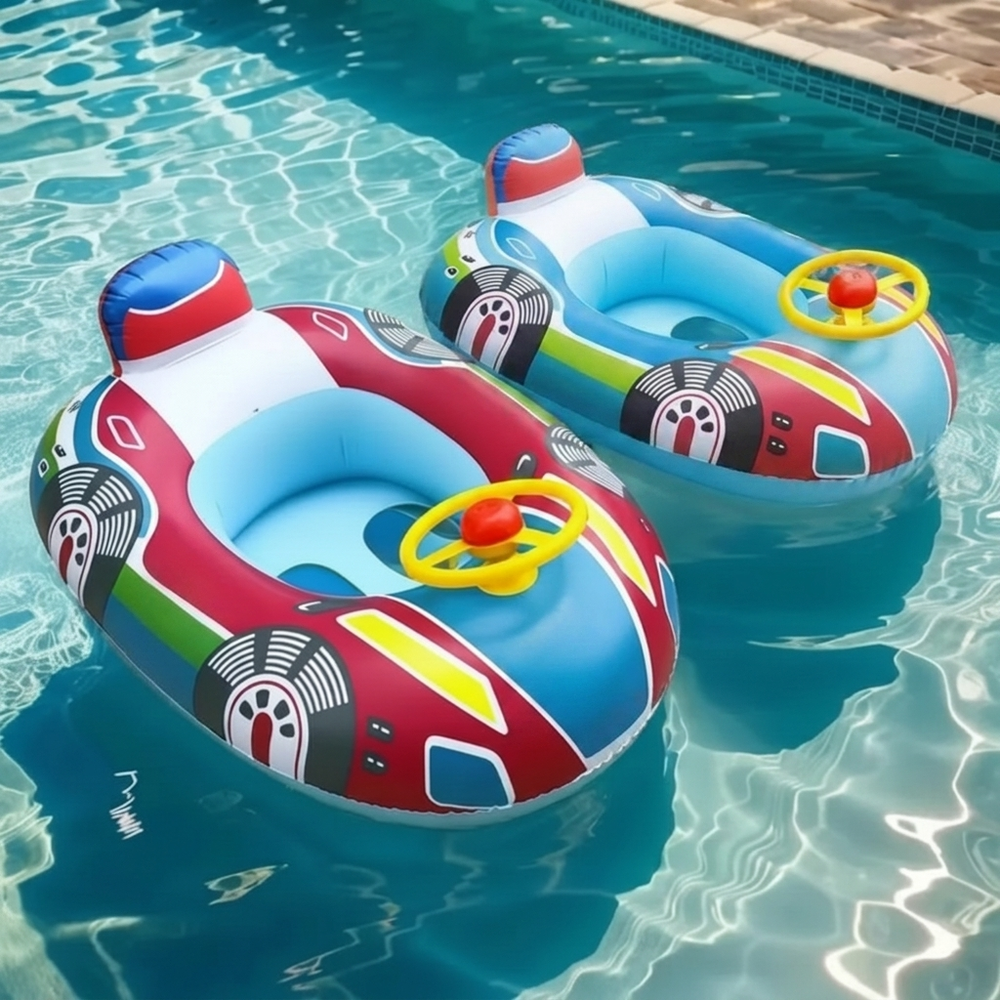 Aufblasbarer Schwimmring im Rennboot-Design für Kinder – Sicherer Badespaß in Pool & Meer