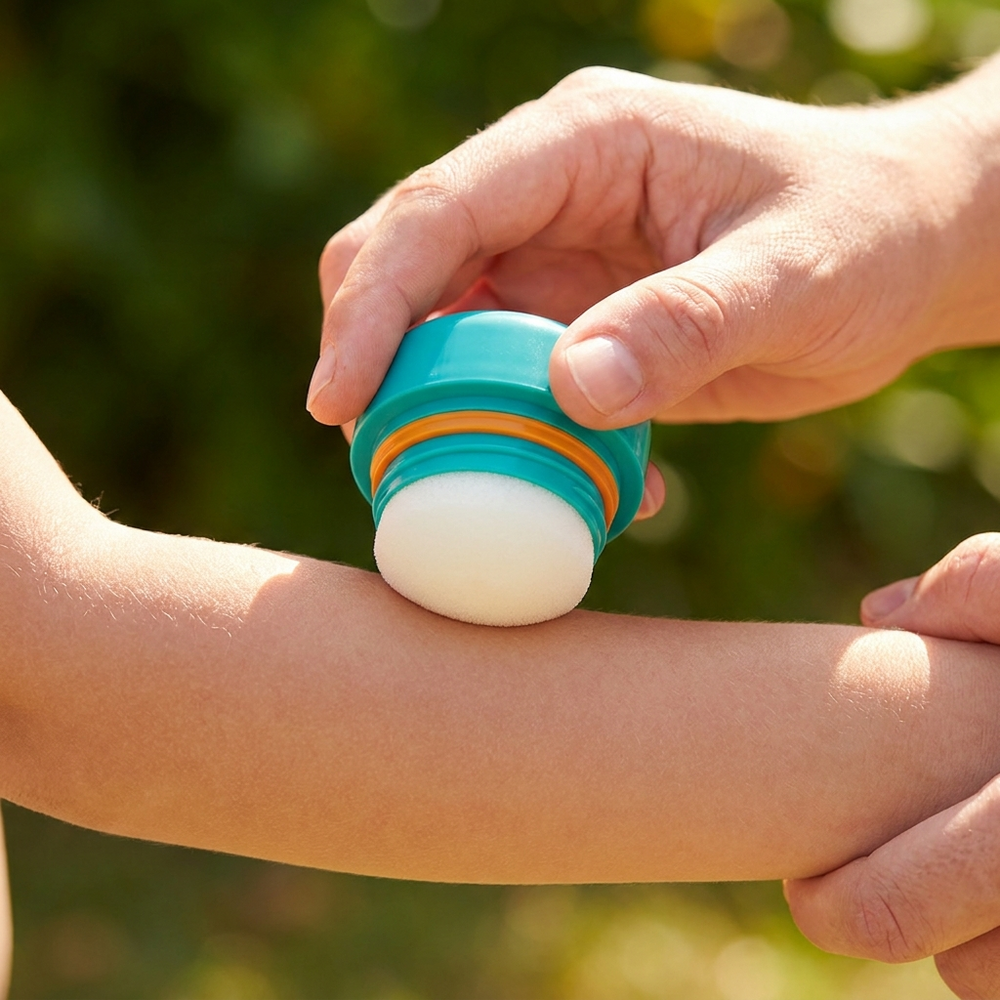 Nachfüllbarer Sonnencreme-Applikator mit weichem Schwamm – Gleichmäßiges Auftragen ohne Kleckern