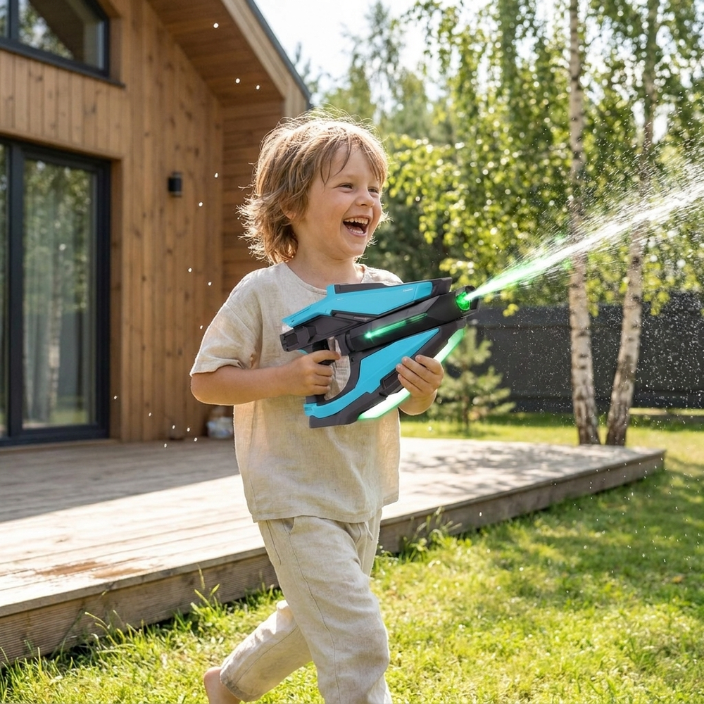 Automatische elektrische Wasserpistole – Aufladbar mit Licht- & Soundeffekten