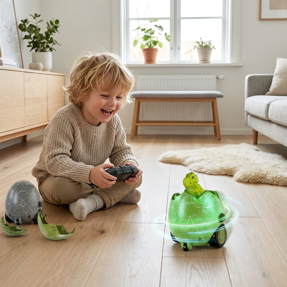 RC-Dinosaurier-Ei – Ferngesteuert mit Licht, Sound & schlüpfendem Dino
