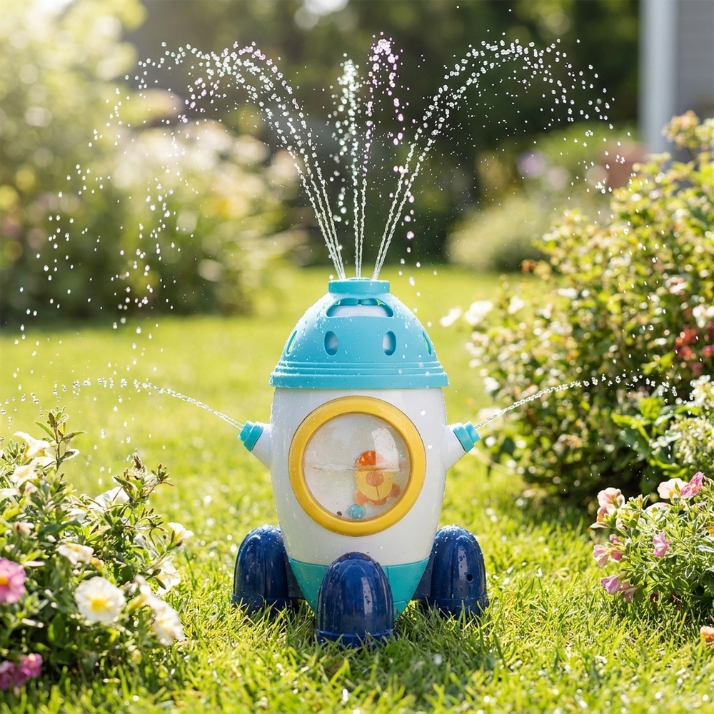 RocketSplash Raketenfontäne Außenspielzeug ab 3 Jahren – Wasserspaß für den Garten mit Gartenschlauch