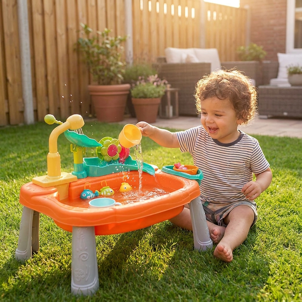 Kinderspielküche mit echter Wasserfunktion – auf Kinderhöhe für Rollenspiele