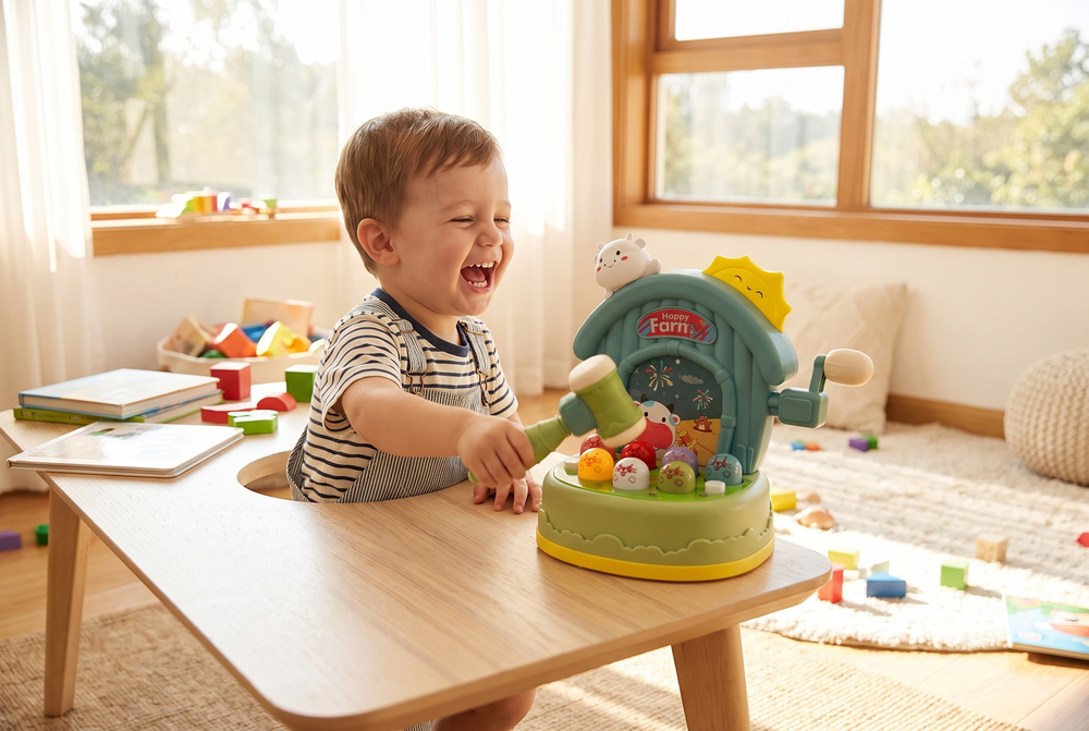 Hau-den-Maulwurf Spiel mit Licht und Musik – Interaktives Lernspielzeug für Kleinkinder