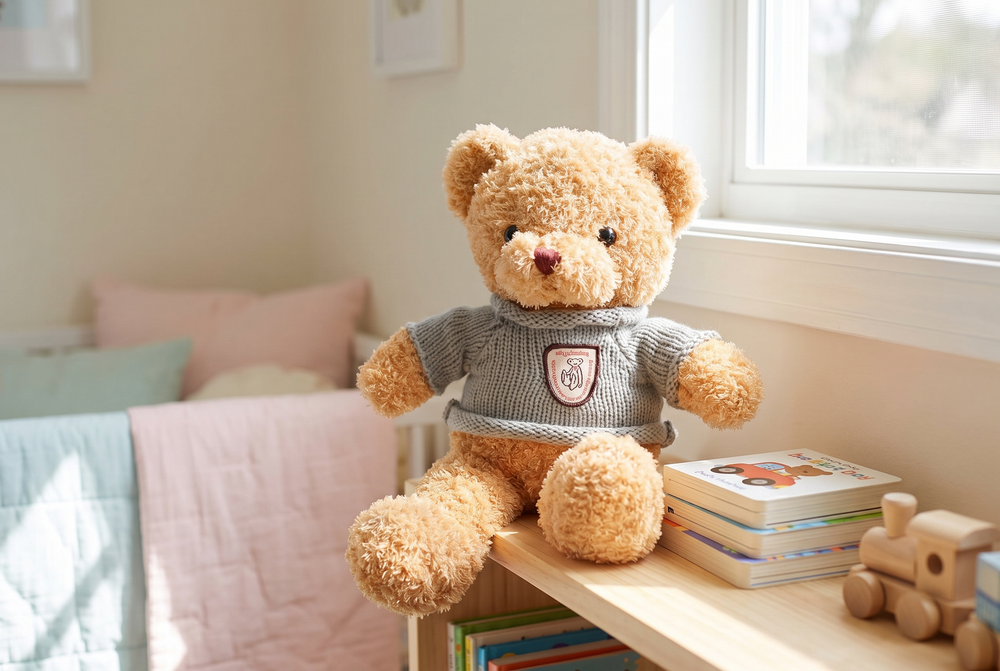 Plüsch-Kuschelbär mit Strickpullover – Weiches Kuscheltier in Mehreren Größen