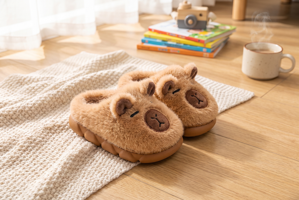 Plüsch-Winterhausschuhe mit Tierdesign für Kinder