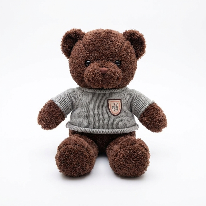 kleurvariant: Dunkelbrauner Bär mit Pullover