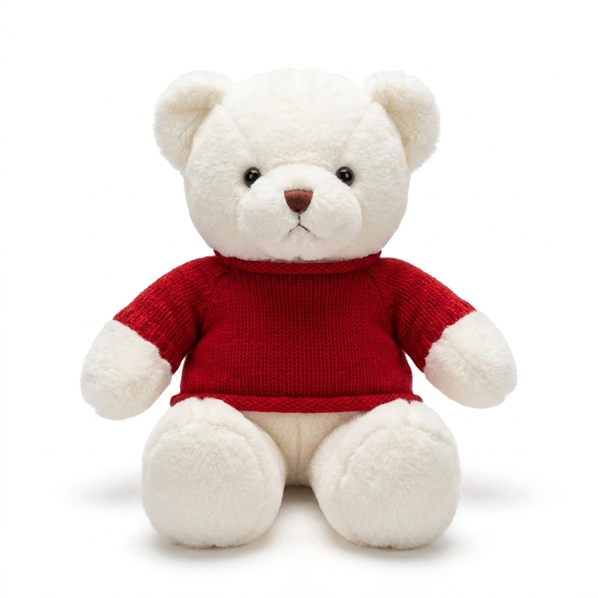 kleurvariant: Weißer Bär mit Rotem Pullover