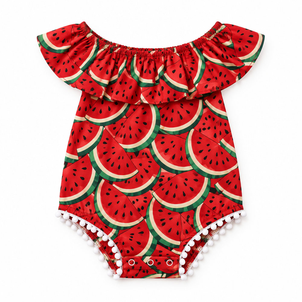 Sommerkleid Mädchen Wassermelonenmuster – Romper
