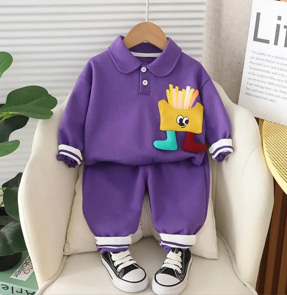 Weiche Unisex-Kleinkind-Set, 2-teilig – Komfortables Baumwoll-Outfit 0–3 Jahre | Atmungsaktiv & Hautfreundlich