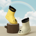 Gummistiefel mit Hundegesicht an der Spitze – wasserdichtes PVC, rutschfeste Sohle | Kinderstiefel