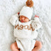 Babypullover mit gesticktem Namen – dicker Baumwollmix, Rundhals | personalisierte Babykleidung