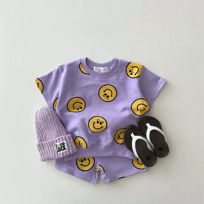 Comfortable Kinder Smiley Set – Weiches, Atmungsaktives & Unisex Outfit 0–5 Jahre