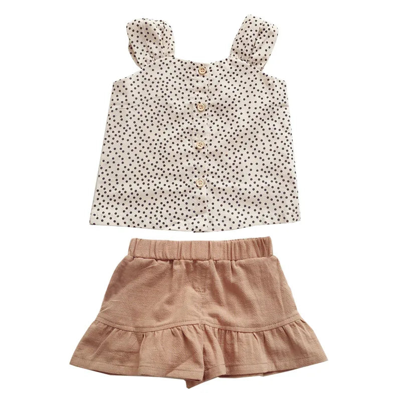 Mädchen Baumwoll-Sommerset – Luftige Top & Short | 1-5 Jahre