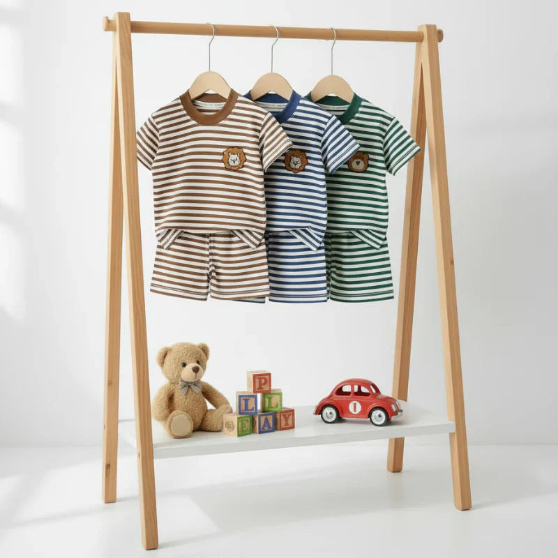 Gestreiftes 2-Teiliges Kinder-Outfit – Trendiges Set für Jungen & Mädchen