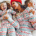 Weihnachtsschlafanzug für die ganze Familie, zweiteiliges Set aus Baumwollmischung, in Baby-, Kinder-, Damen- und
