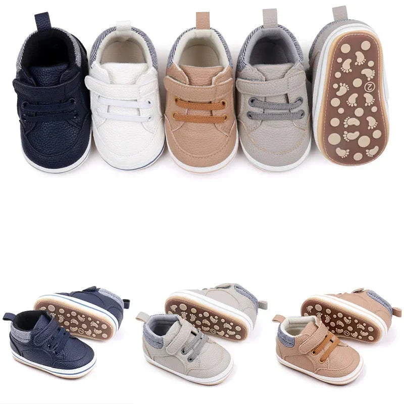 Babyschuhe für die ersten Schritte – Weiche Schlupfschuhe mit flexibler Sohle (6–36 Monate)