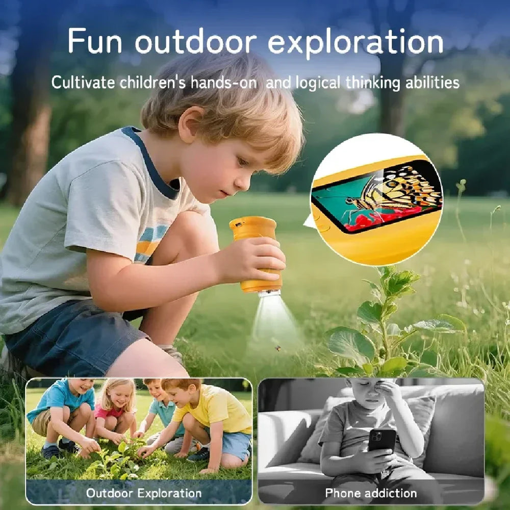 Digitales Mini-Mikroskop für Kinder – Aufladbar & Tragbar