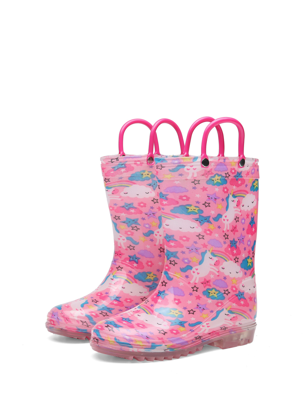 Gummistiefel mit Schlaufe zum leichten Anziehen – wasserdicht, rutschfeste Sohle | Kinderstiefel